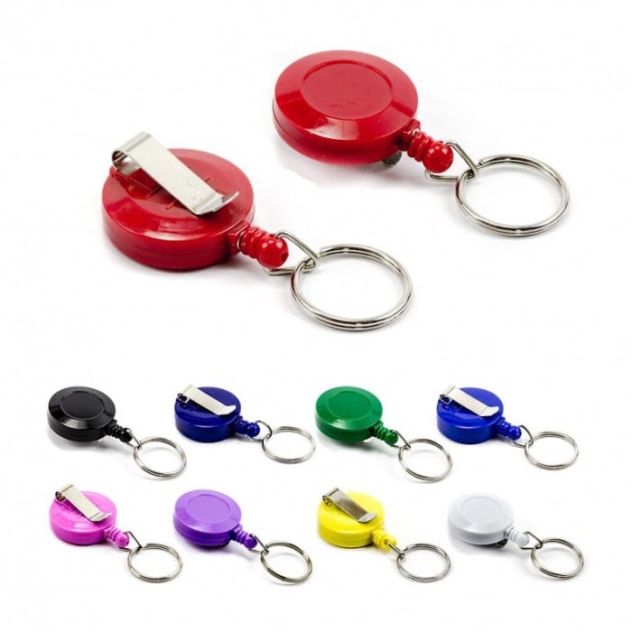 Budget Retractable Key Holder In Many Colours - Red Strawberry Solutions