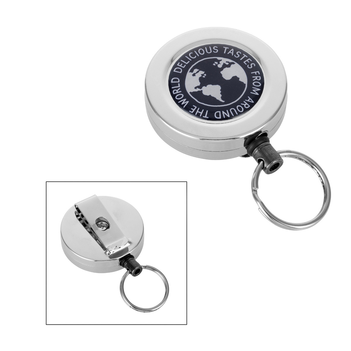 Heavy Duty Metal Retractable Badge Holders Carabiner Keychain Belt Badge  Reels Clip Key Ring Reinforced Steel Wire Cord - Badge Holder & Accessories  - AliExpress