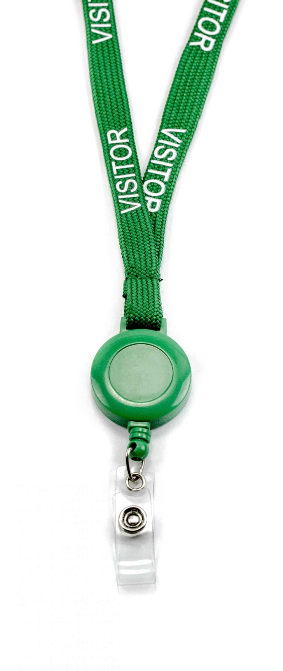 Retractable Lanyard Lanyo VISITOR - Green - Red Strawberry Solutions